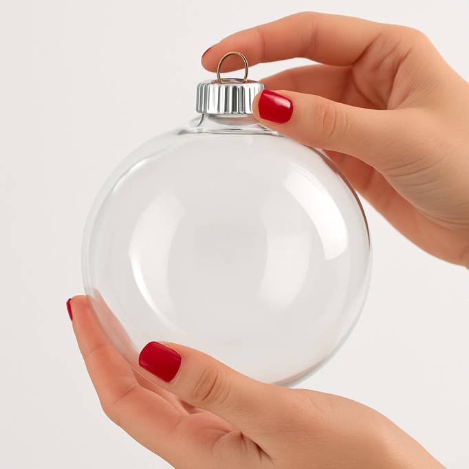 100mm Clear Acrylic Fillable Ball Ornament