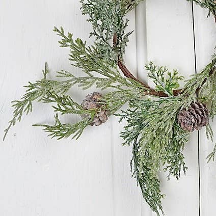 ISb75333- 3.5in Icy Sparkled Cedar Ring