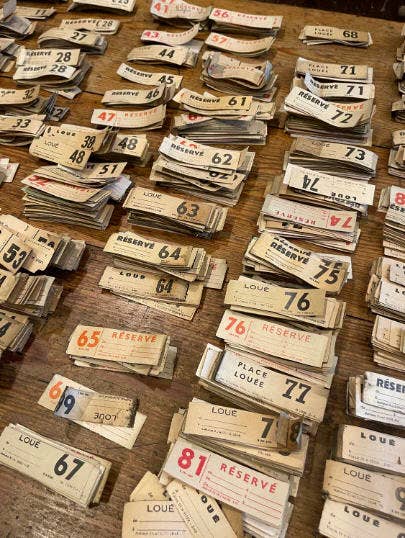 Antique French Scrap Railway Tickets Set/10 Asst Bundle