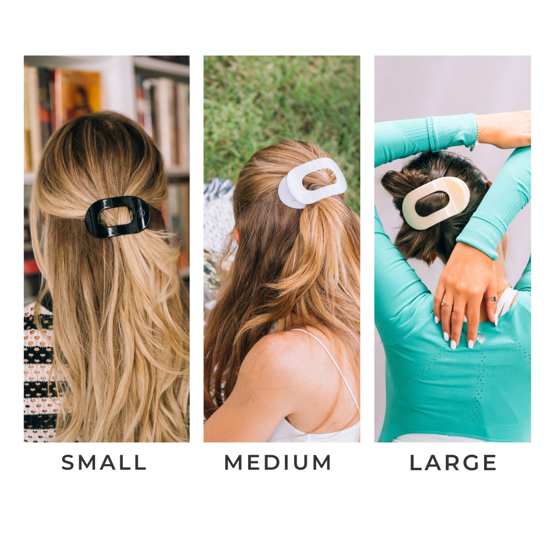 Almond Beige Small Round Flat Hair Clip