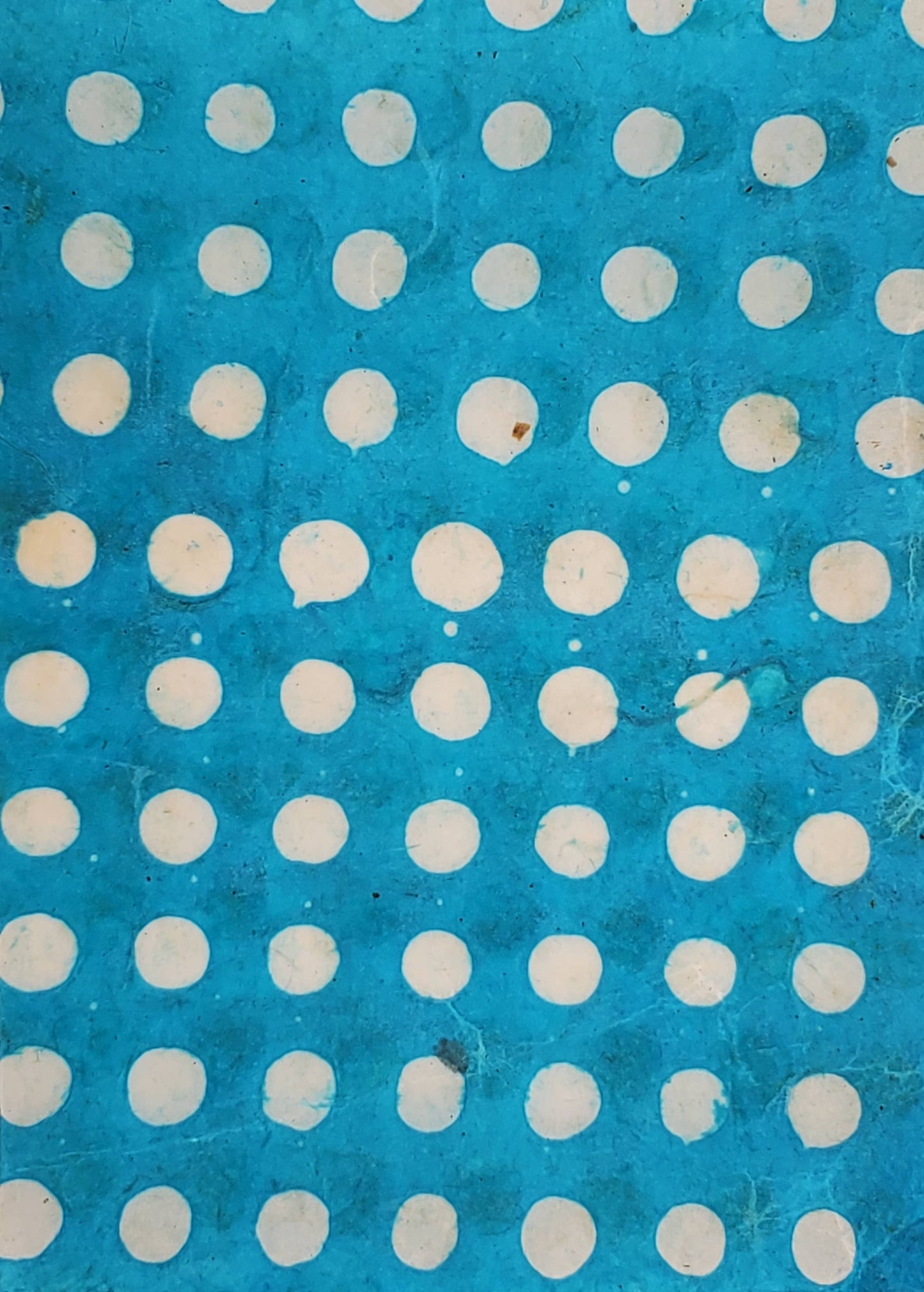 Lokta Batik Dot Wax On Turquoise