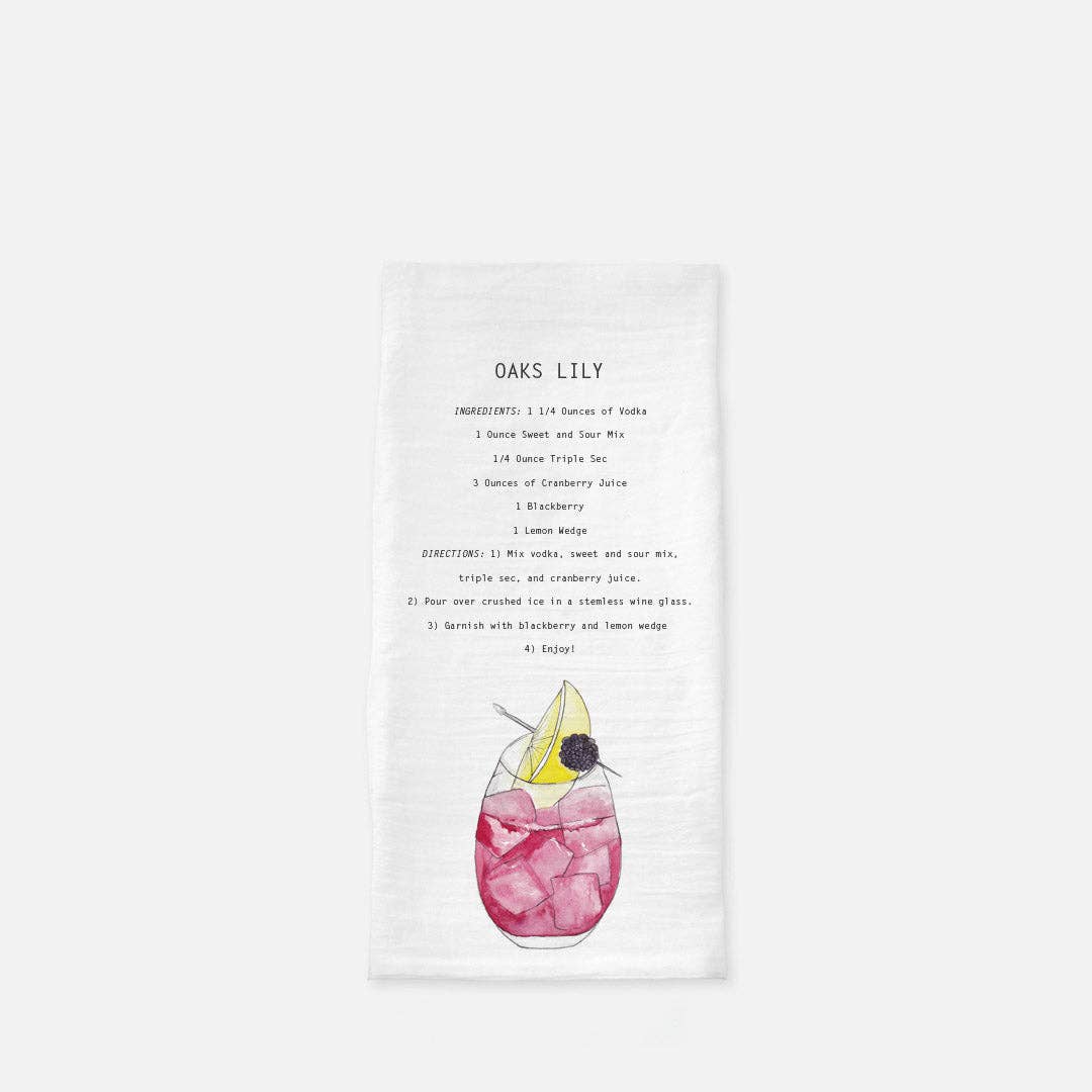 Oaks Lily Kentucky Derby Cotton Tea Towel