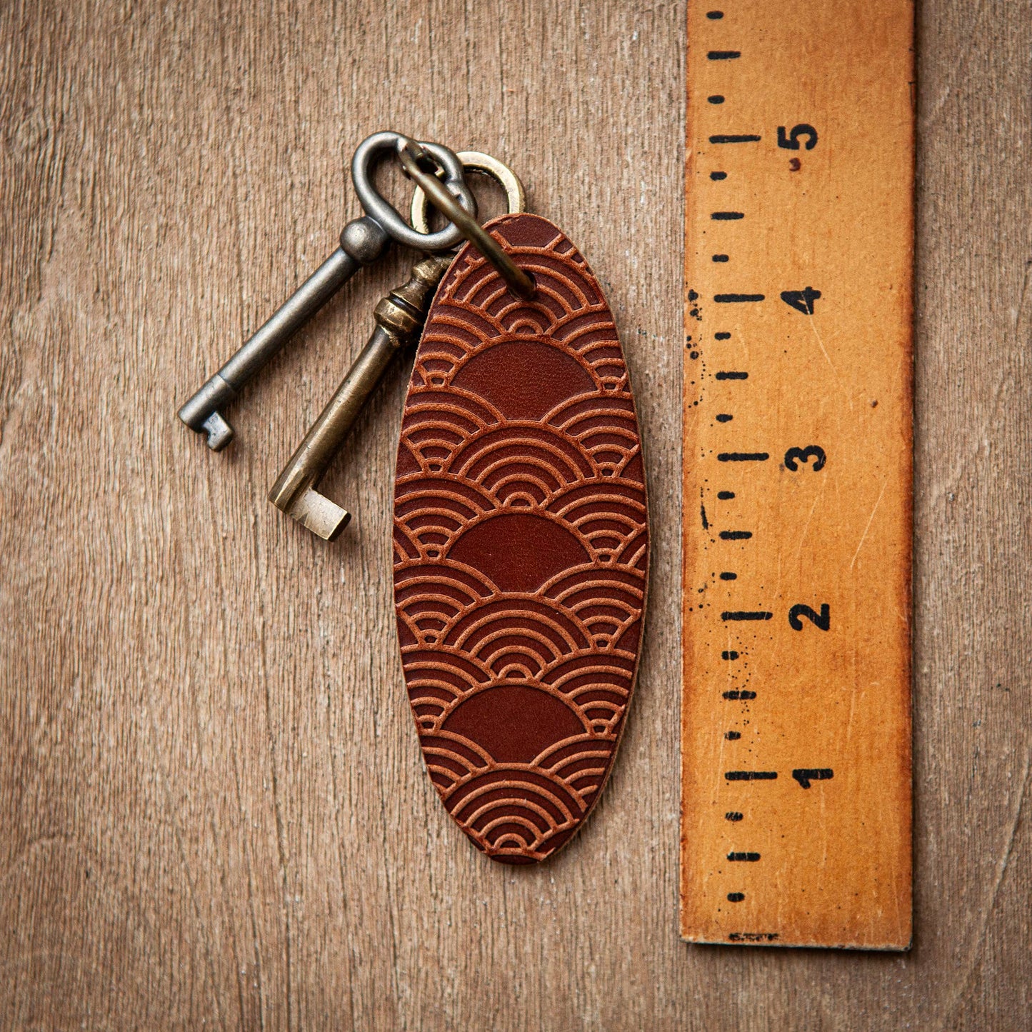 Artisan Leather Keychain Design 05