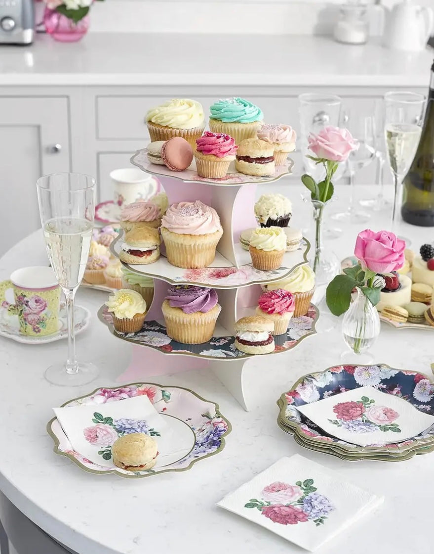 Tea Party Floral Cake Stand