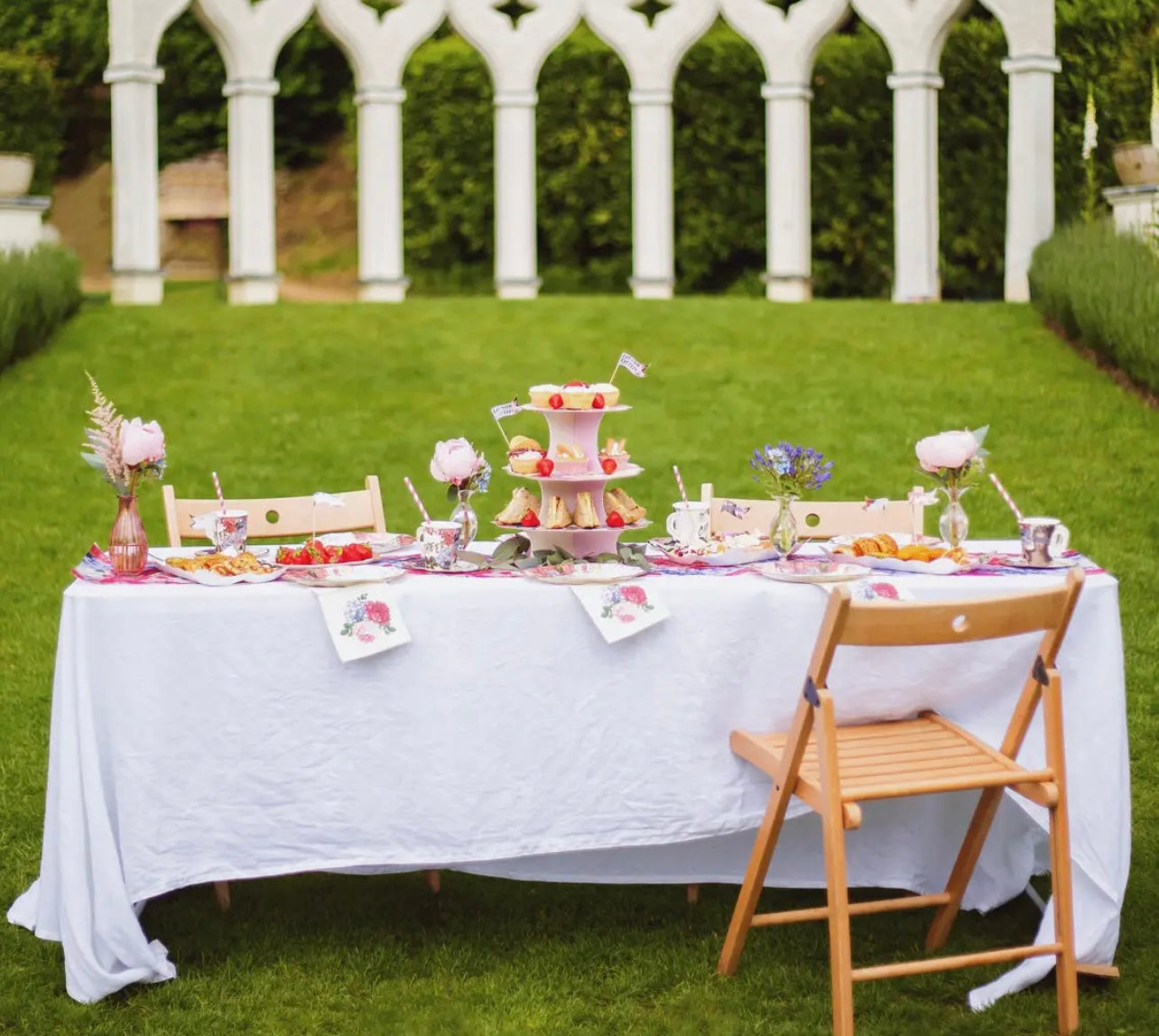 Tea Party Floral Cake Stand
