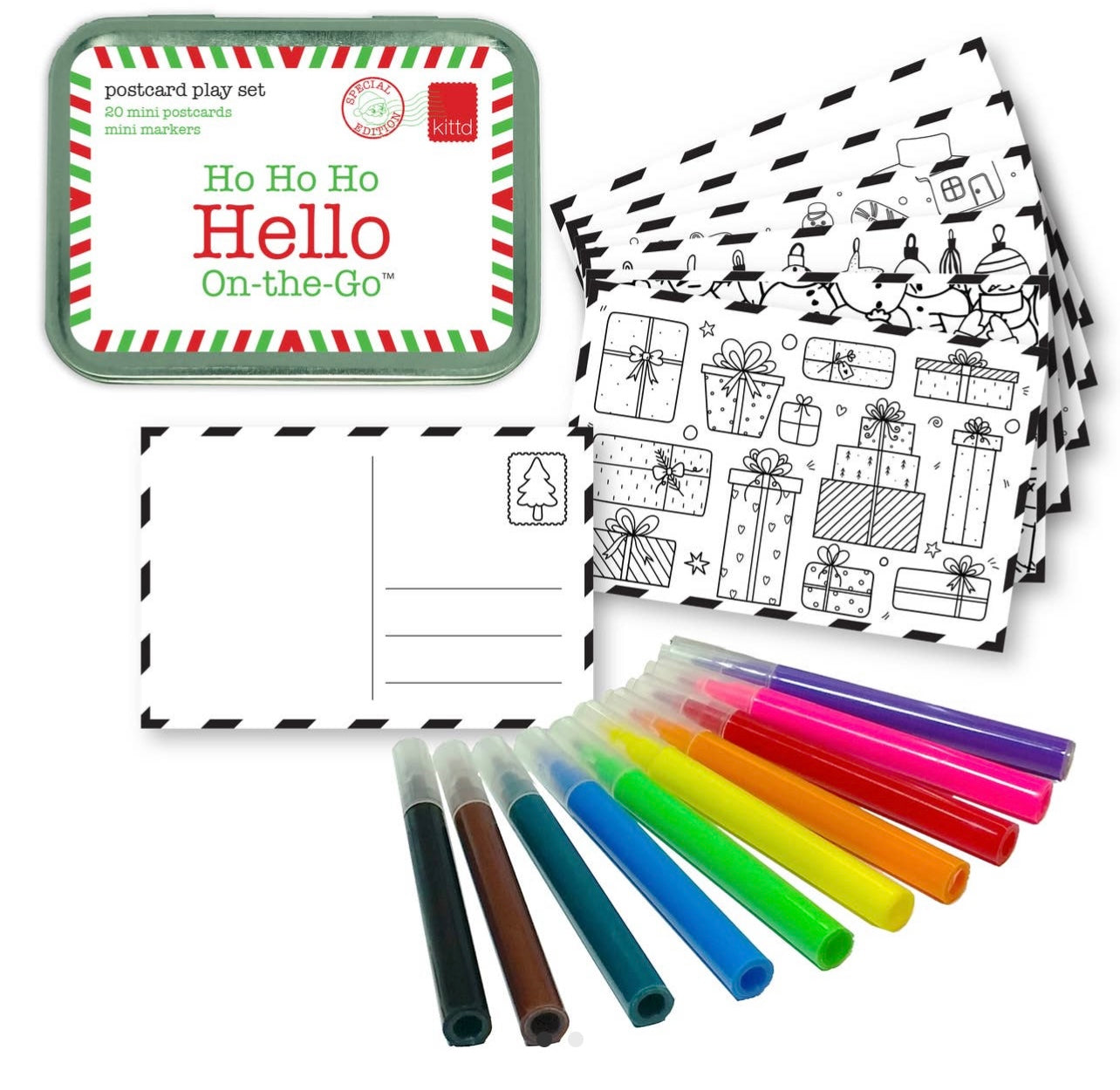 Ho Ho Ho Hello On-The-Go Travel Toy Postcard Play Set