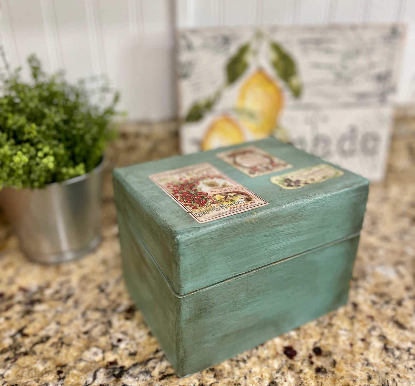 Painted Recipe Box