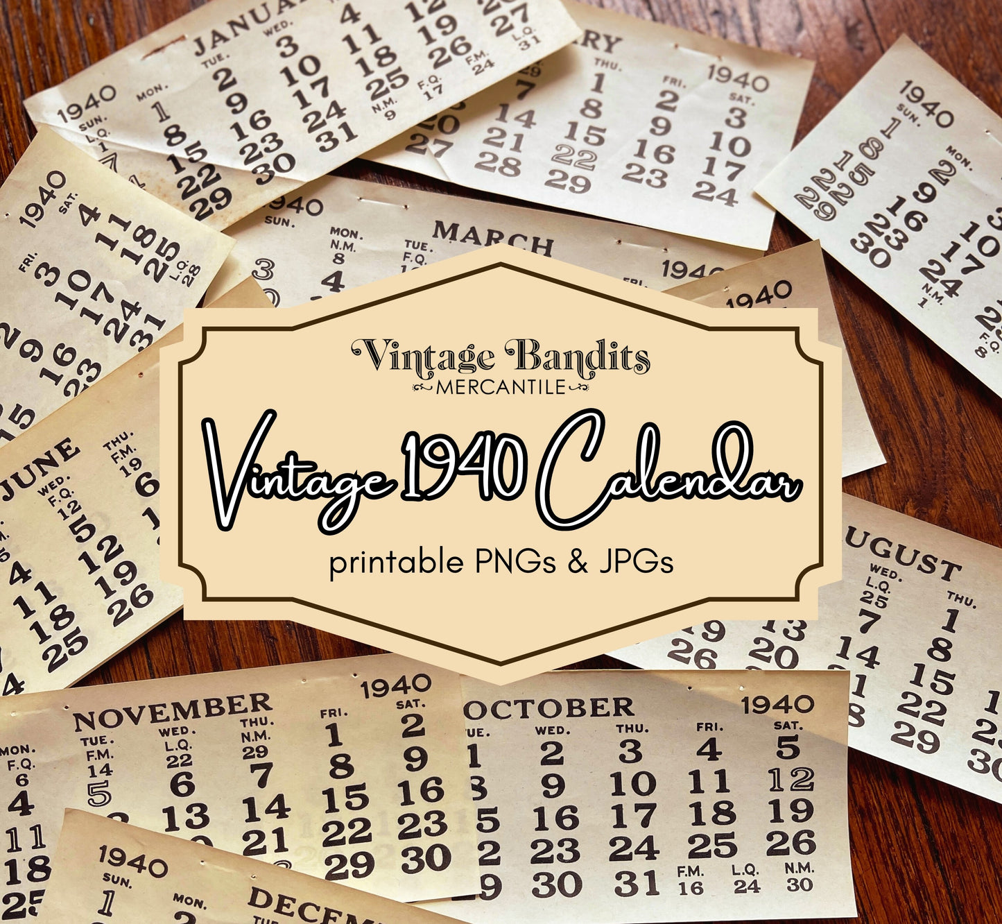 1940's Calendar - Digital File