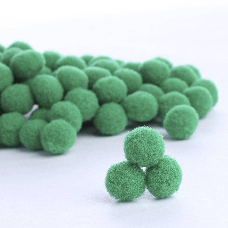 Pack of 100 Small 1/2 inch Pom Poms - Select Color