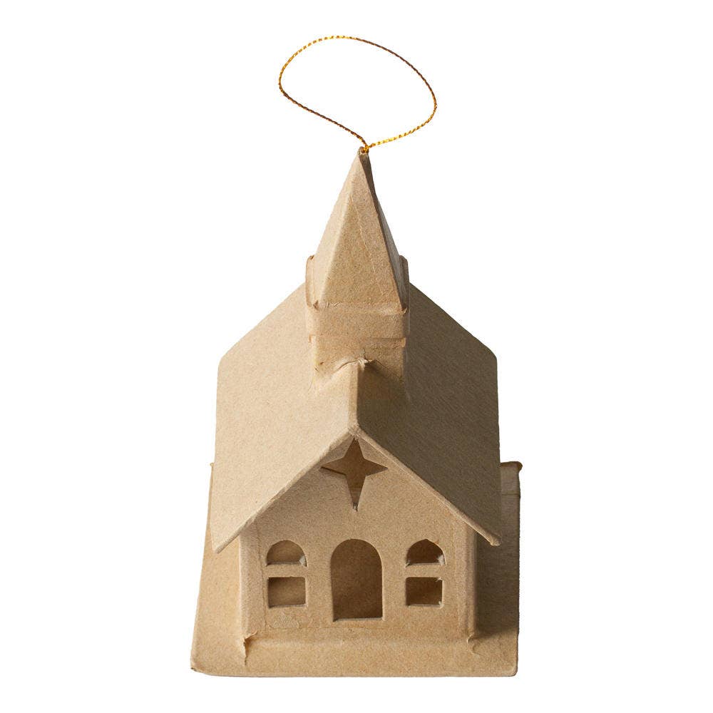 Glitter Paper Mache Church Kit