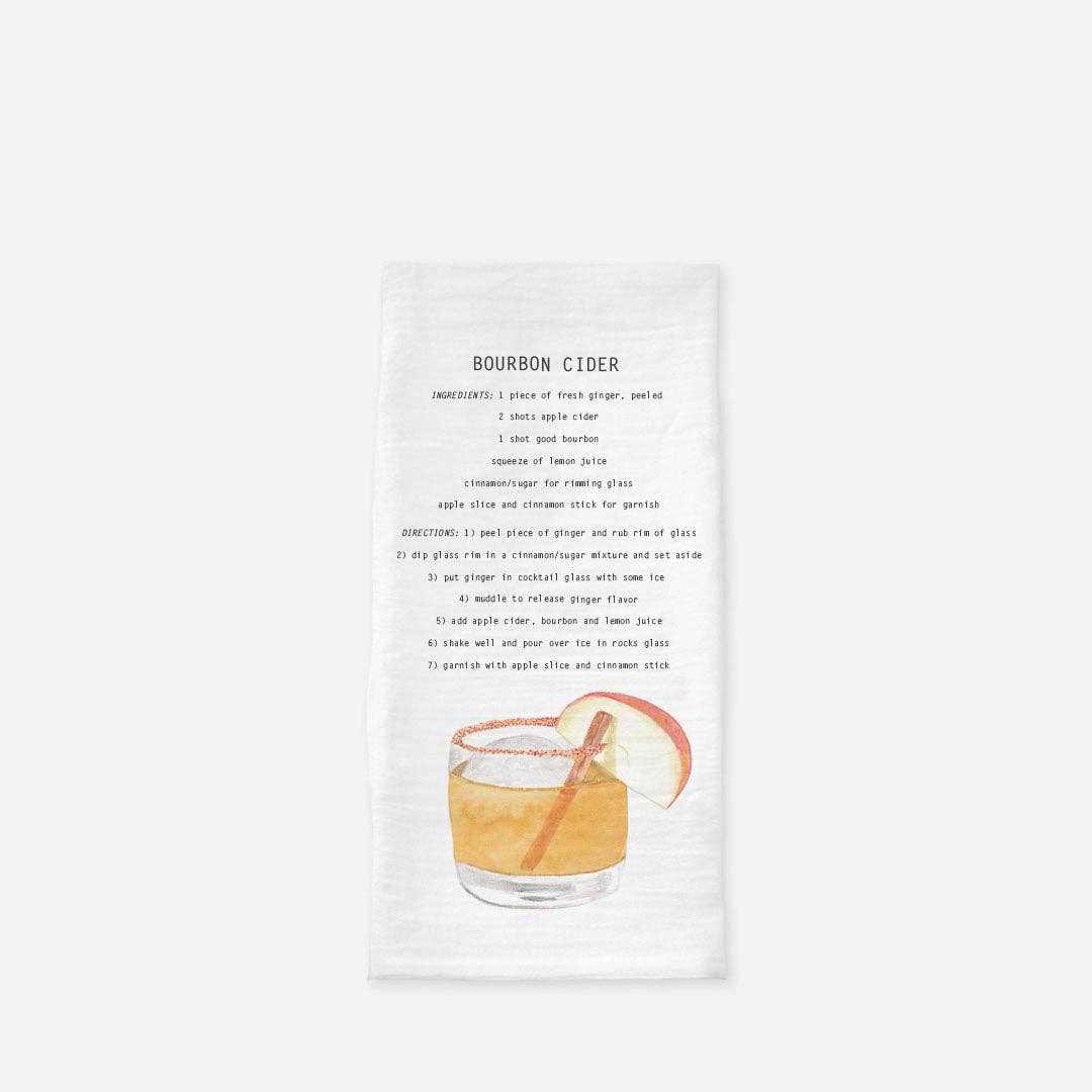 Bourbon Cider Recipe Towel
