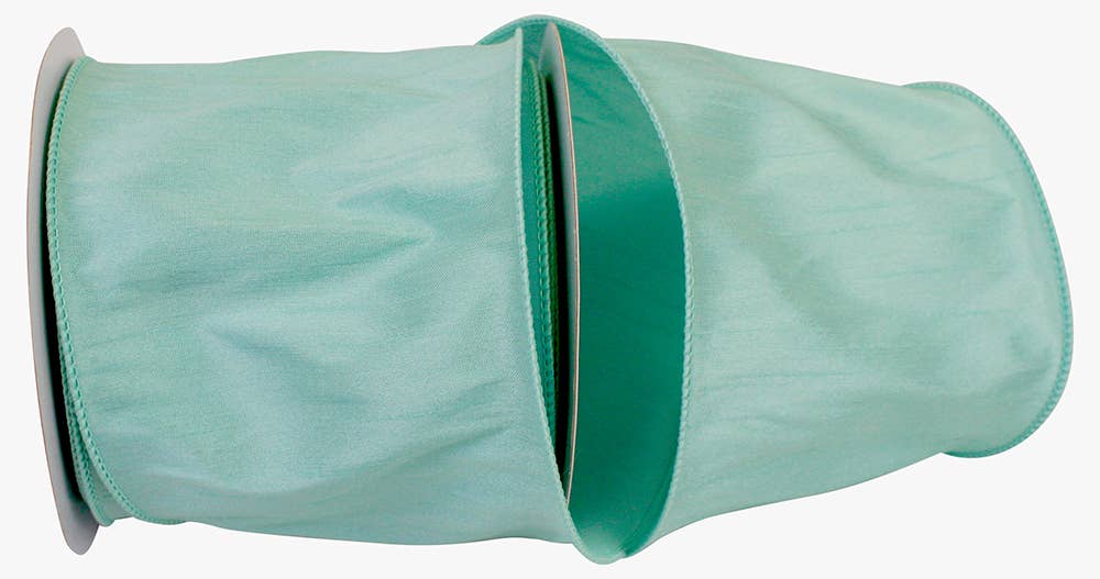 Dupioni Supreme Wired Edge, Mint, 4 In, 10 Yards