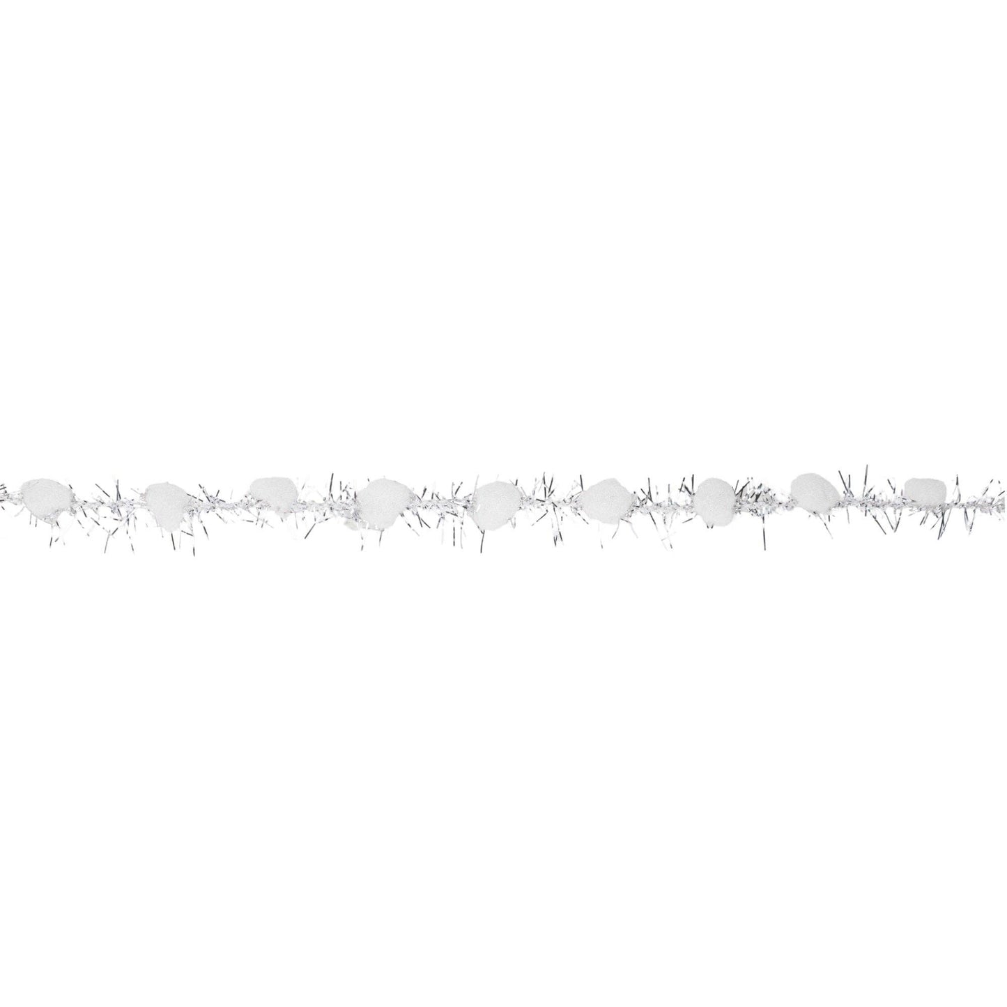 3/8" Tinsel Pom-Pom | White | 10 Yard Roll