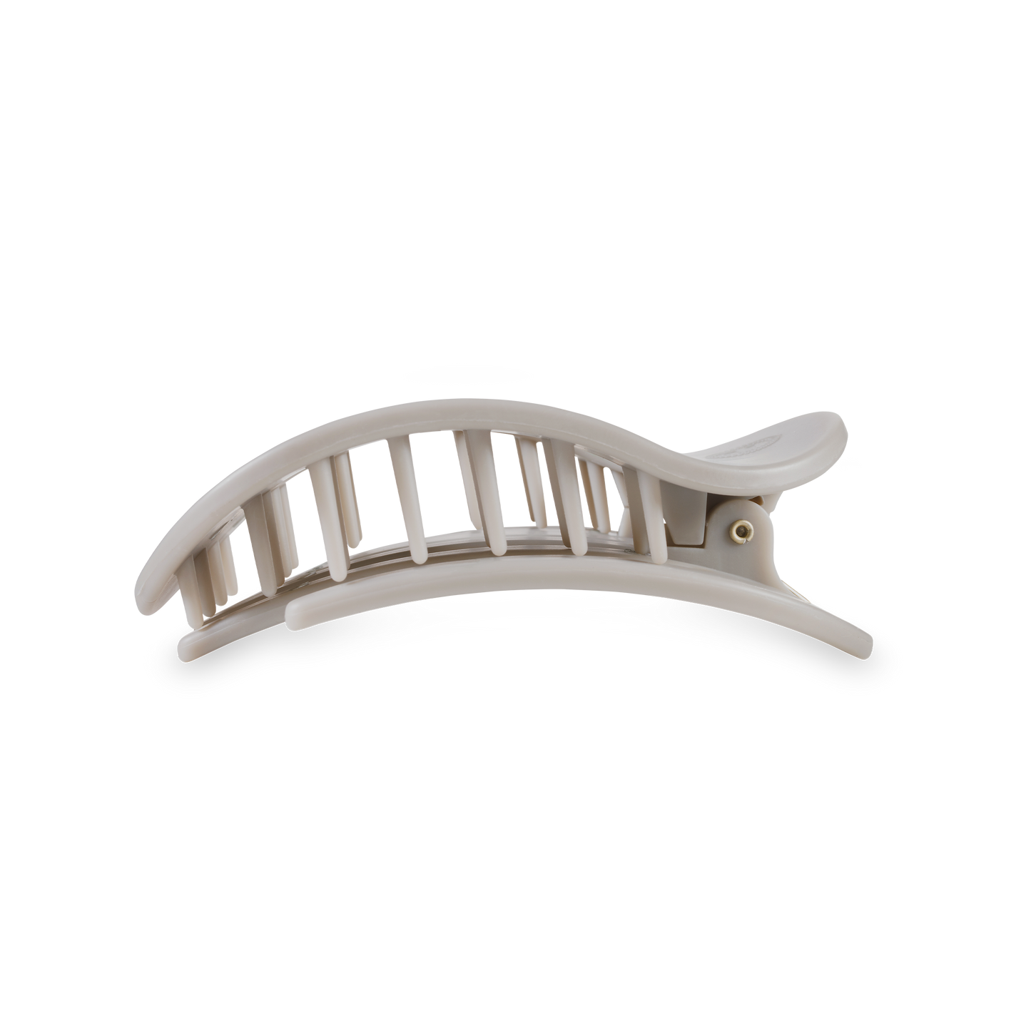Silver Flames Medium Round Flat Hair Clip