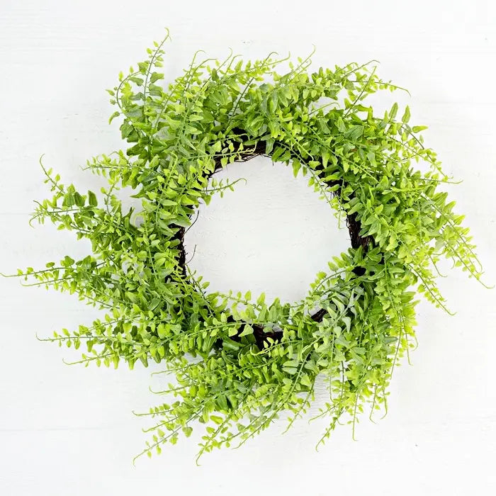 20 inch Green Fern Twig Wreath