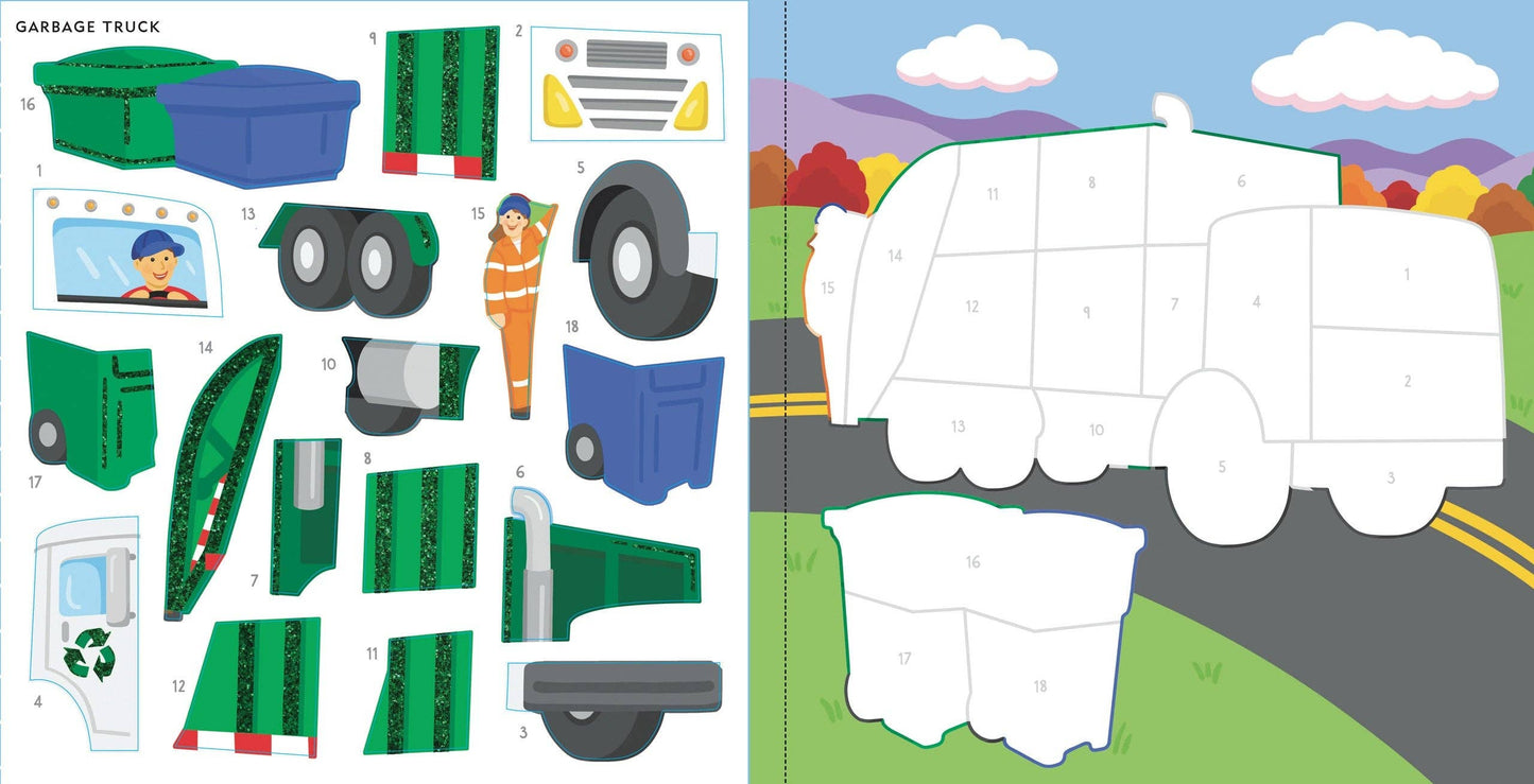 My First Color-By-Sticker Book - Cars, Trucks, & Trains