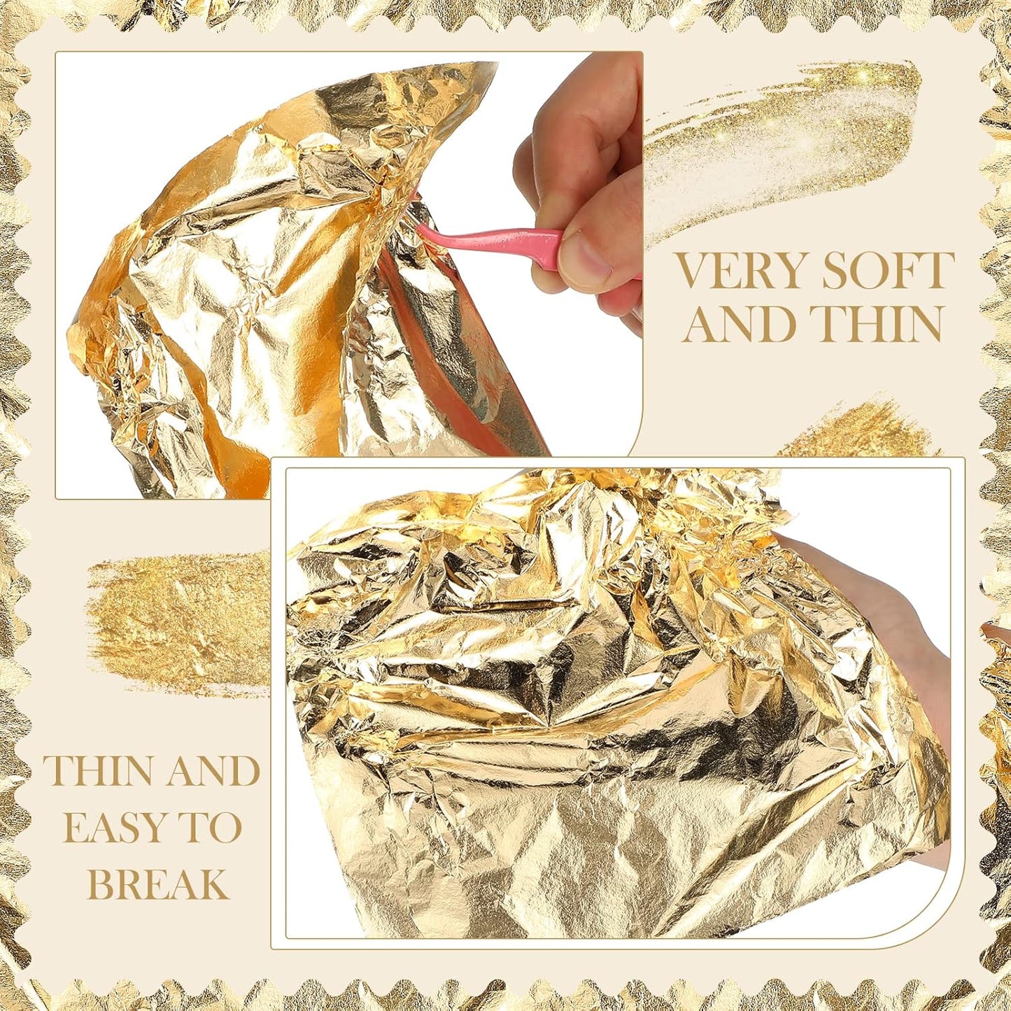 Gold Leaf (faux) 100 Sheets