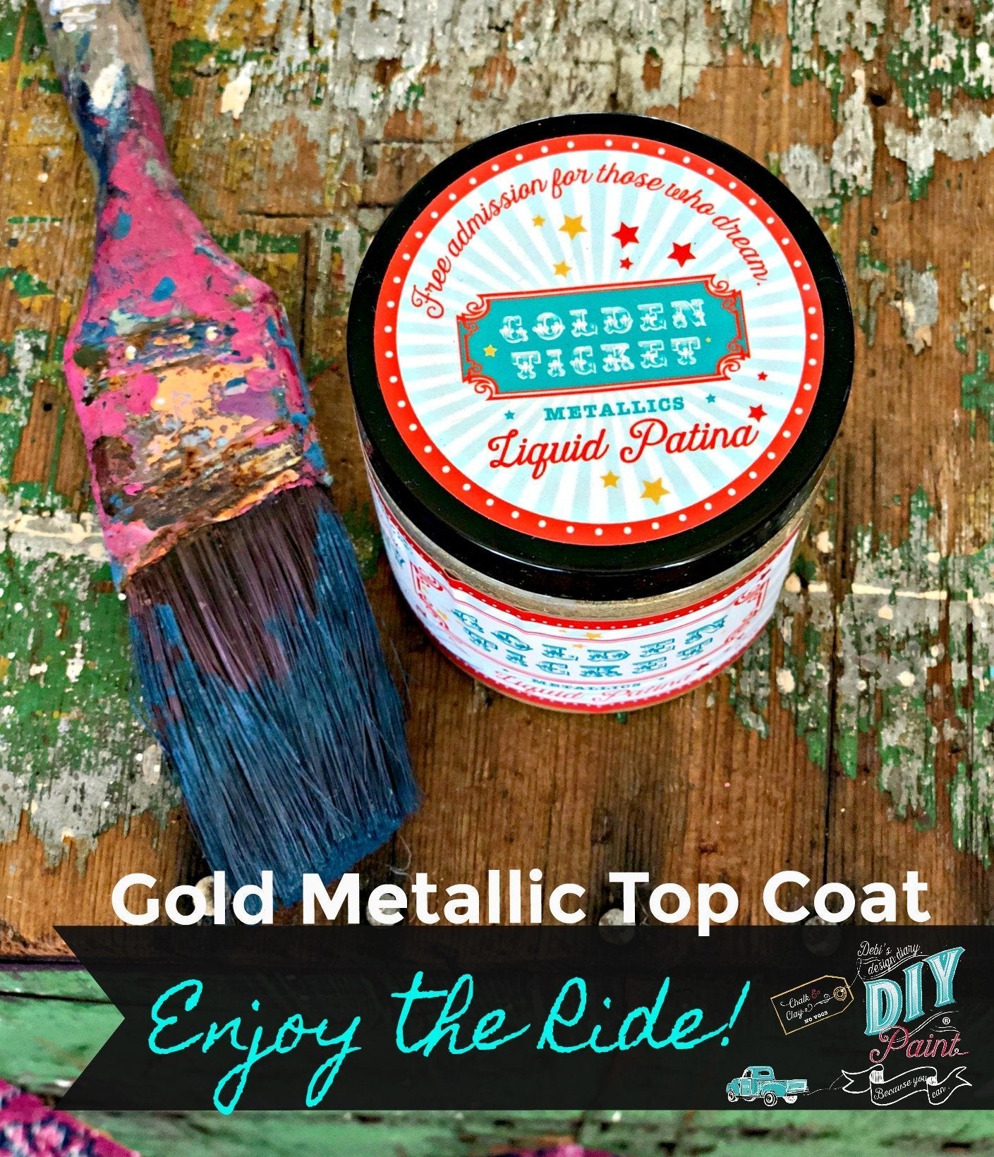 DIY Paint Finishes - Gold Liquid Patina AKA Golden Ticket