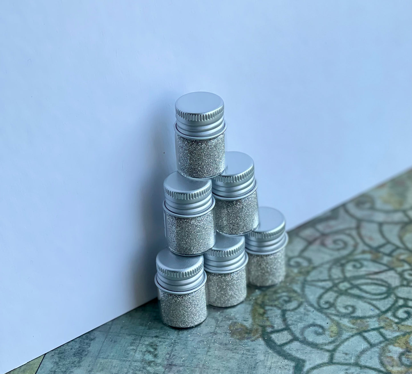 German Glass Glitter Silver