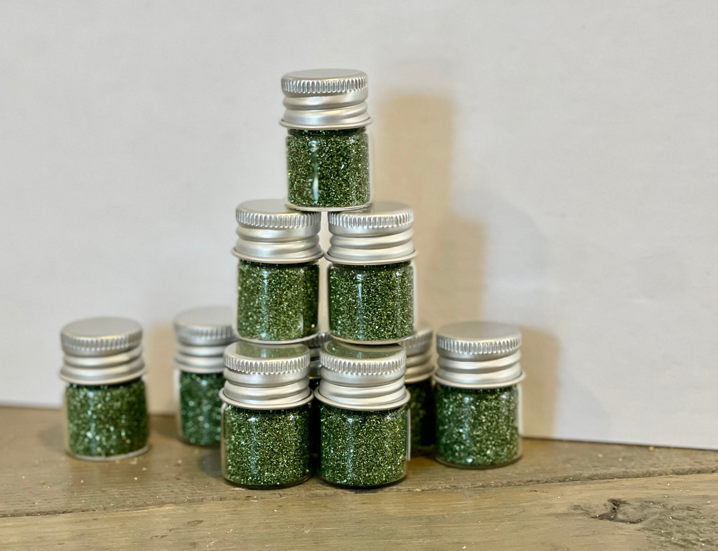 German Glass Glitter Green