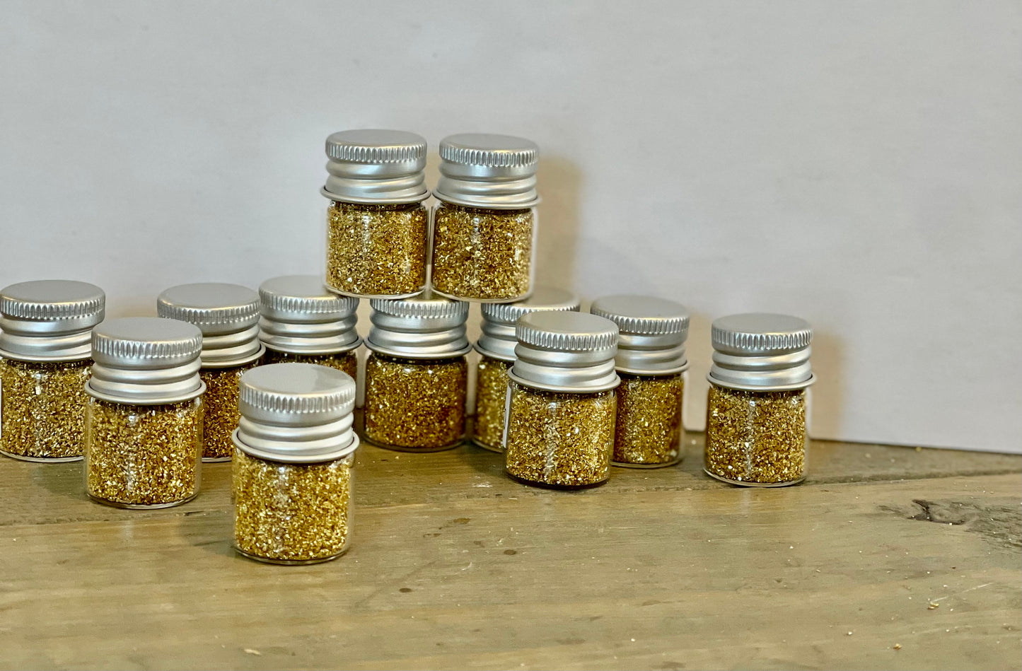 German Glass Glitter Gold