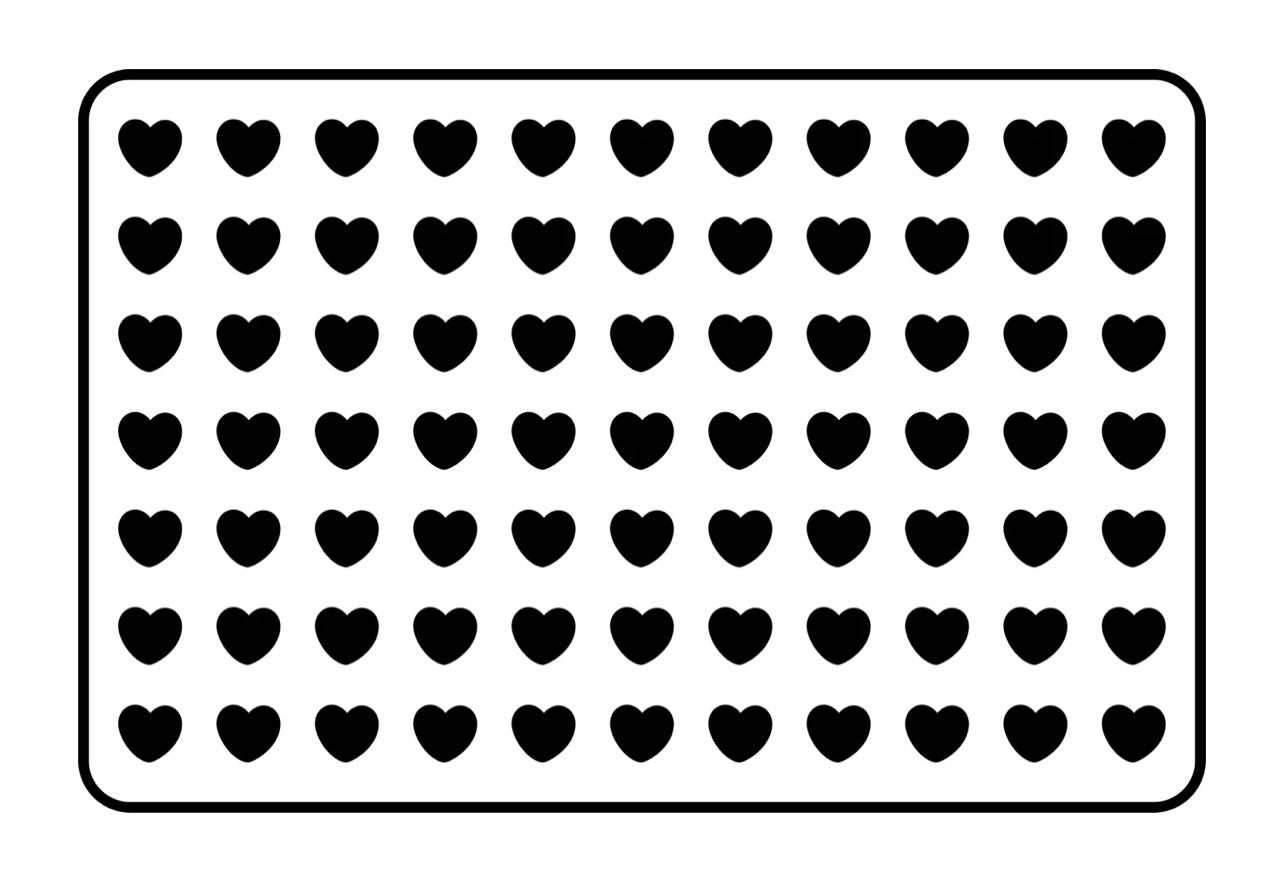 Hearts JRV Stencil