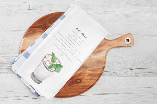 Mint Julep - Printed on Tea Towel