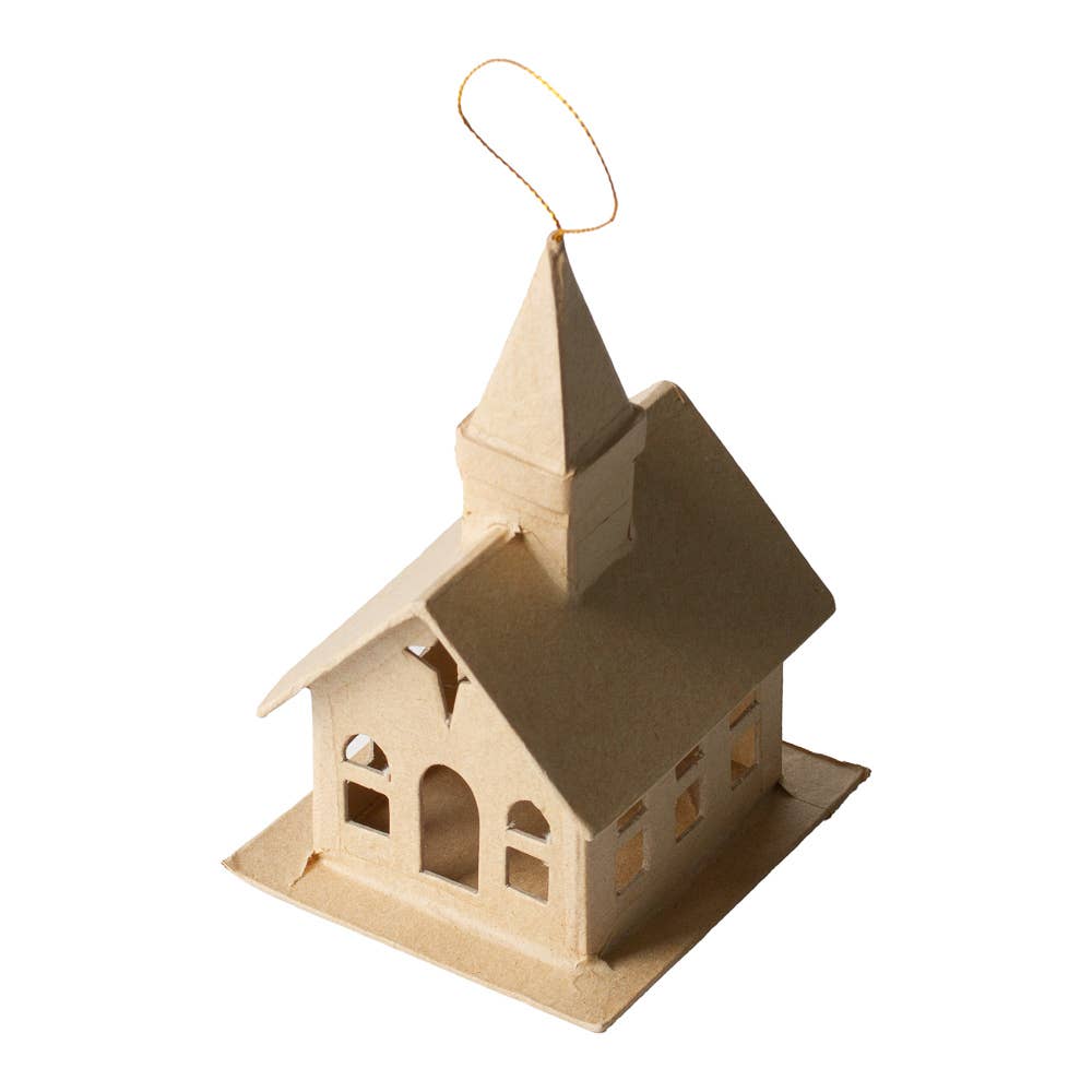 Glitter Paper Mache Church Kit