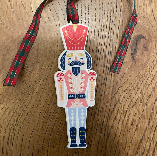 Vintage Nutcracker Holiday Wood Ornament