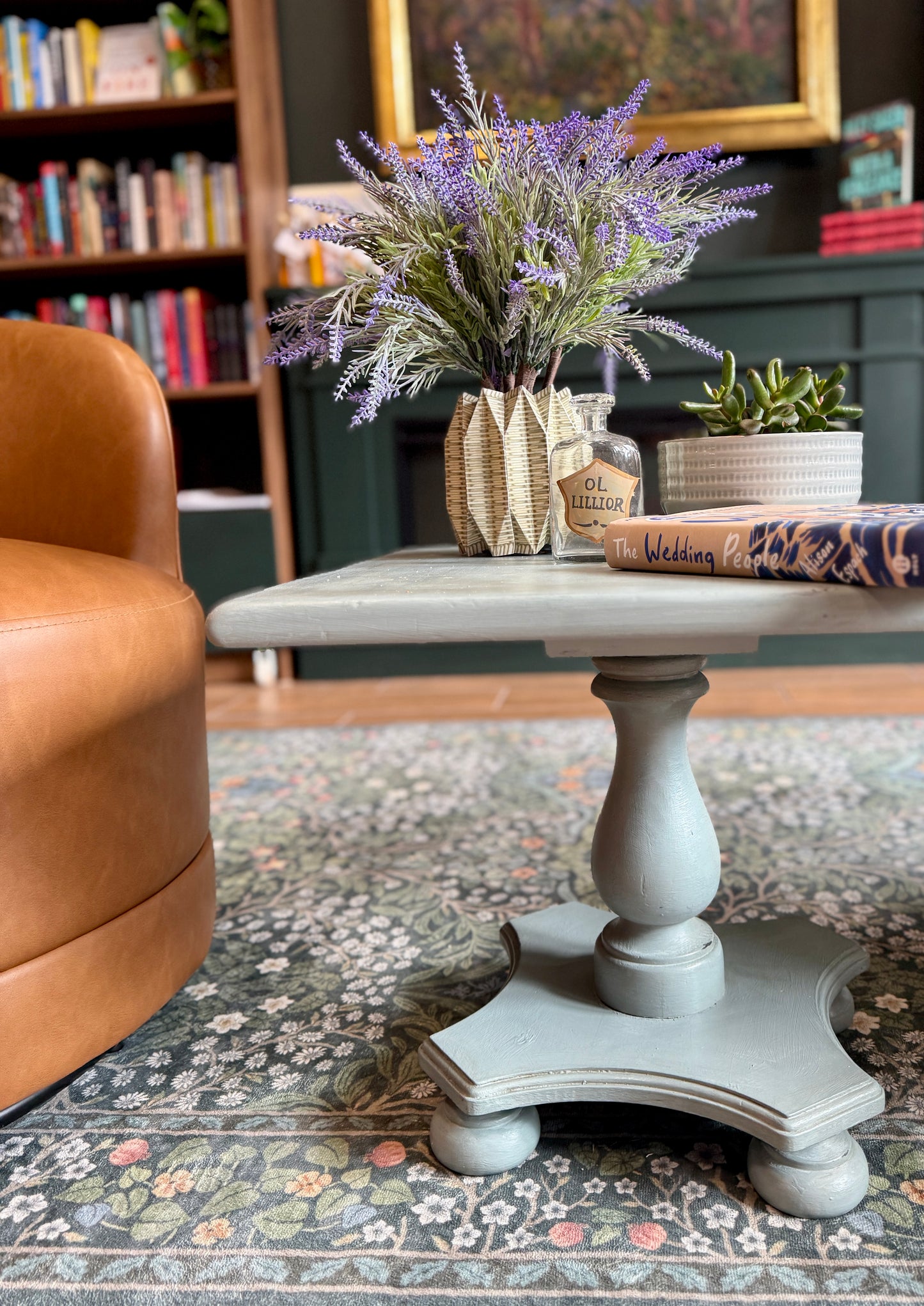Custom Painted Vintage Side Table