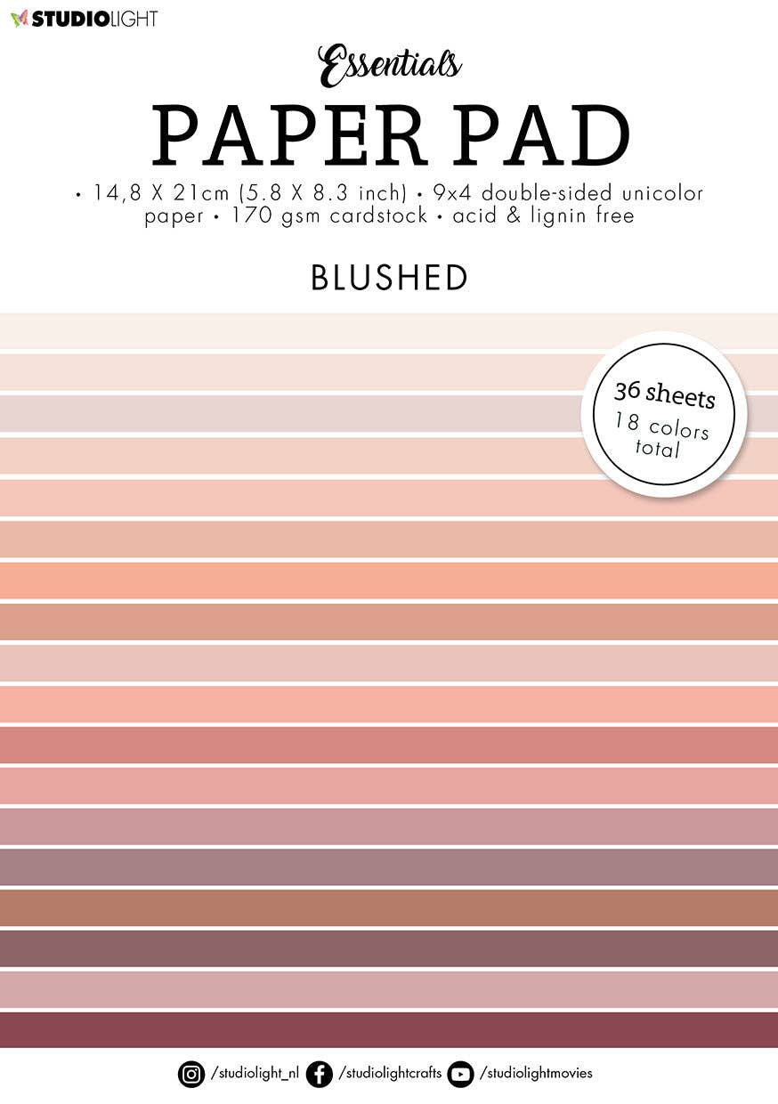 SL Paper Pad Double Sided Unicolor Blushed Essentials 148x210x9mm 36 SH nr.52