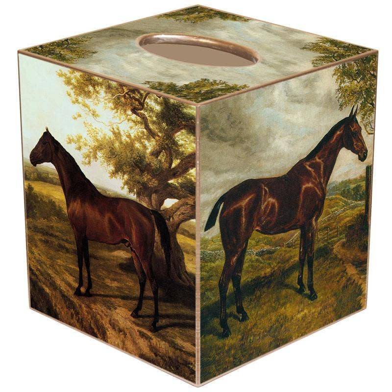 TB220 Horses Tissue Box Cover