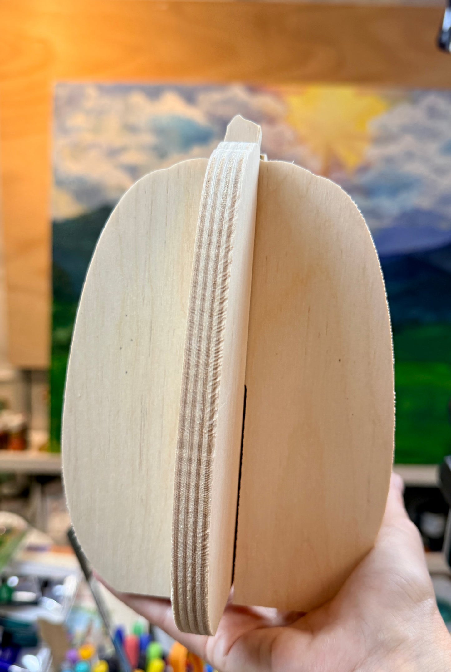 Slotted Wood Pumpkin Set