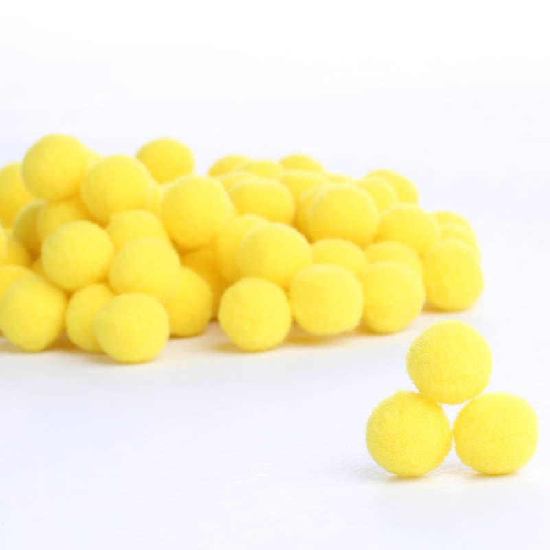 Pack of 100 Small 1/2 inch Pom Poms - Select Color