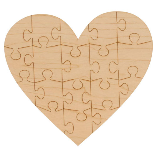 Puzzle Heart Cutout