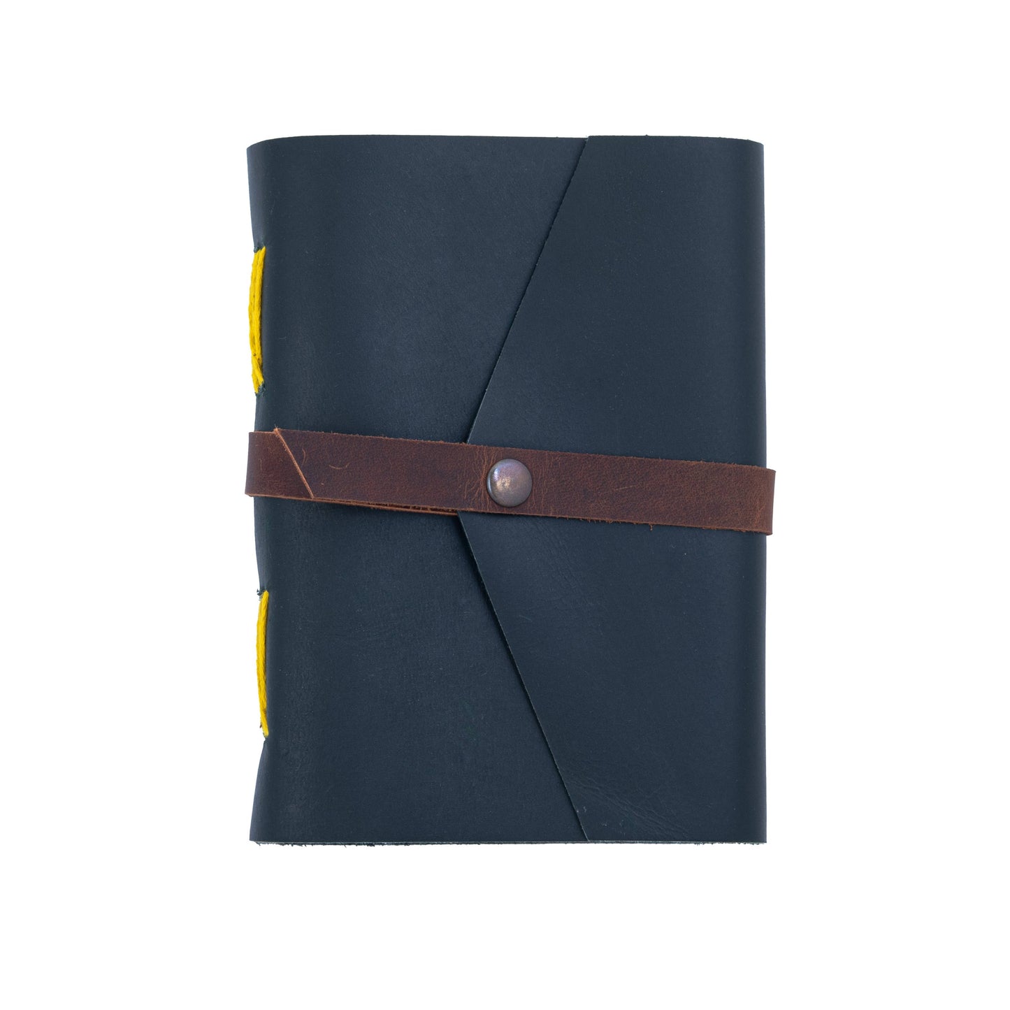 Black/Brown Leather journal diary with ruled craft pages