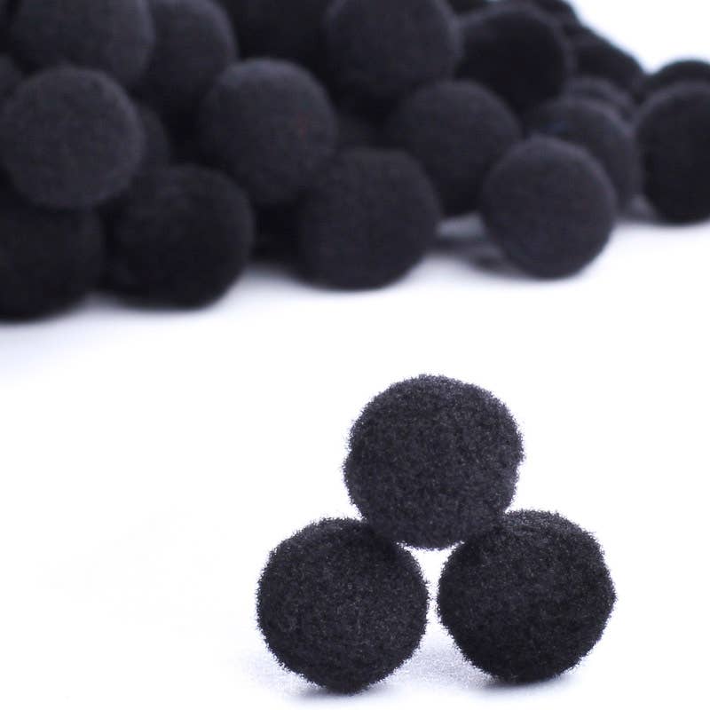 Pack of 100 Small 1/2 inch Pom Poms - Select Color