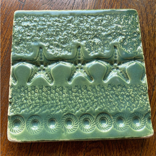 Nautical Pattern Handmade Ceramic Tile