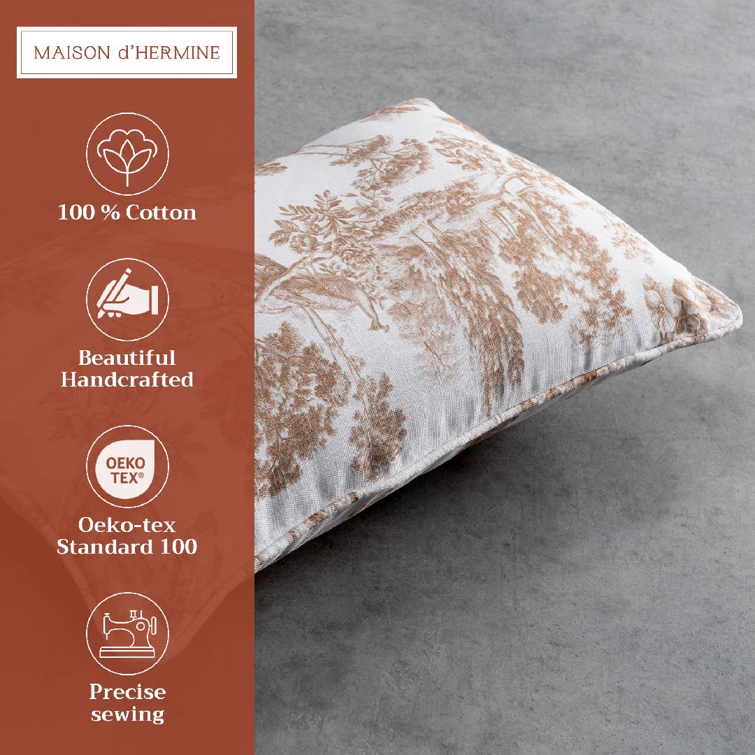 Decorative Throw Pillow Cover - Trianon - Bronze - 20" x 12"