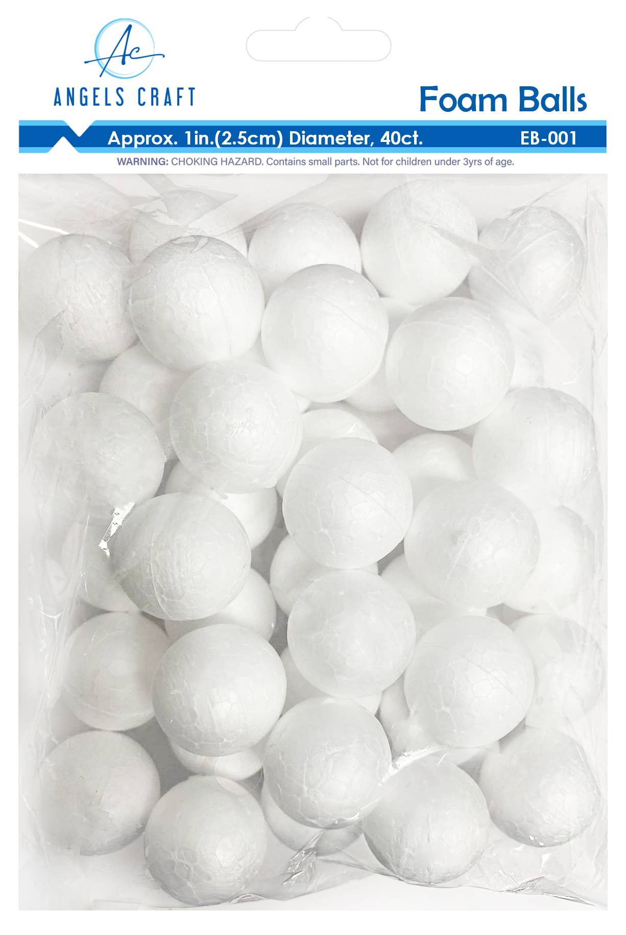Foam Balls, Assorted Sizes 1"-7", white