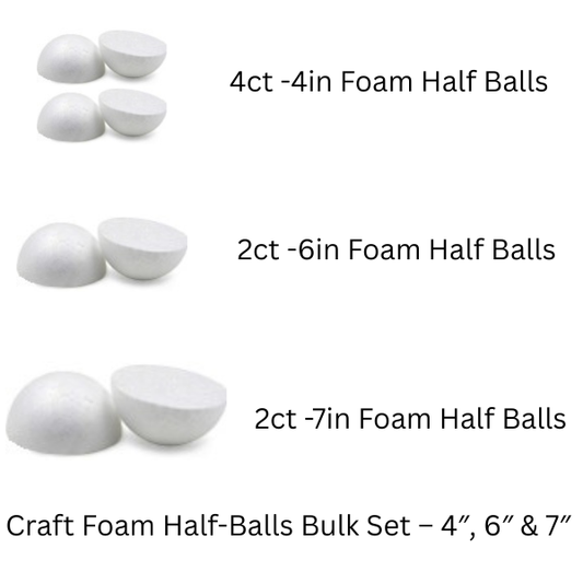 Craft Foam Half Balls Multi-Size Set – Wholesale Pack