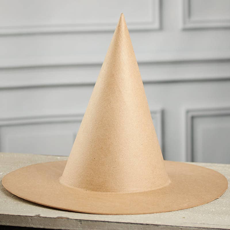 Paper Mache Witch Hat - 12-1/2" H x 16" Diameter