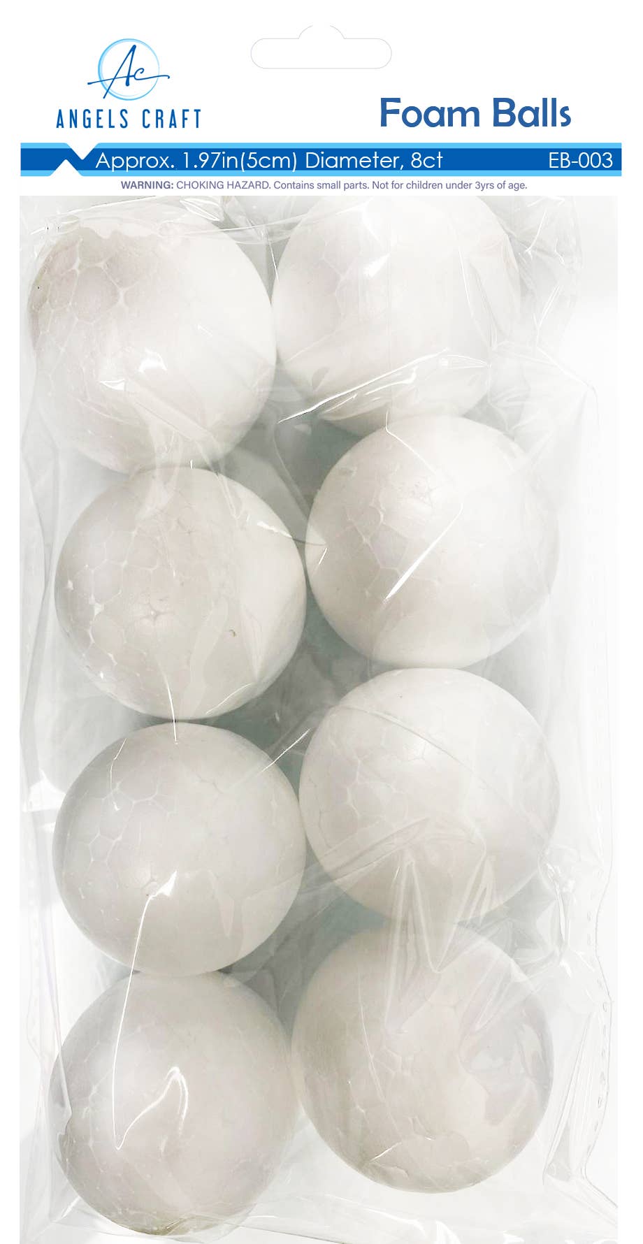 Foam Balls, Assorted Sizes 1"-7", white