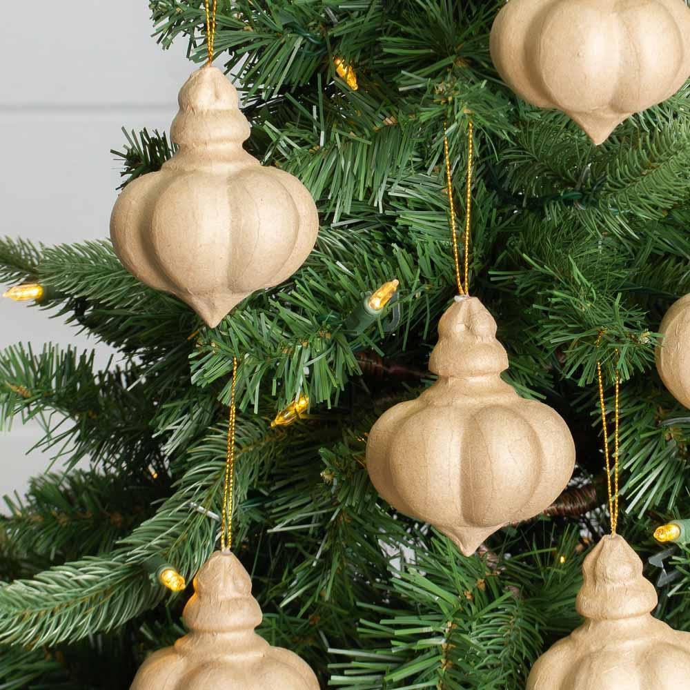 4" Paper Mache Christmas Ornament