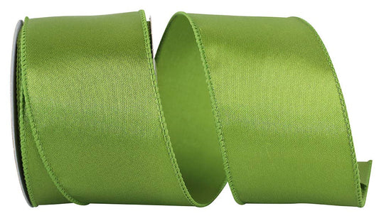 Satin Value Wired Edge, Moss, 2-1/2 In, 10 Yards