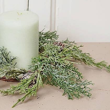 ISb75333- 3.5in Icy Sparkled Cedar Ring