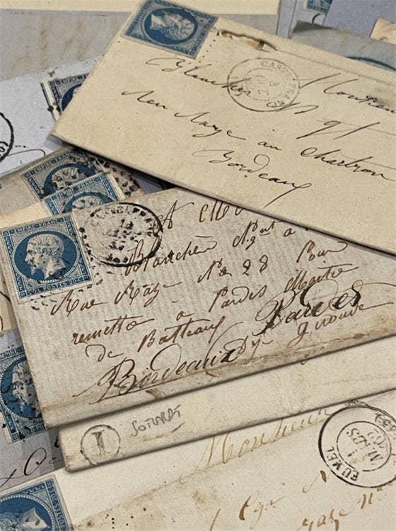 Sets of 5 VERY Old Correspondence from France - 1800's