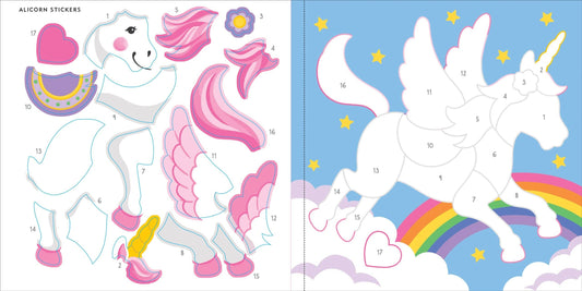 Unicorns & More First Color by Sticker Book