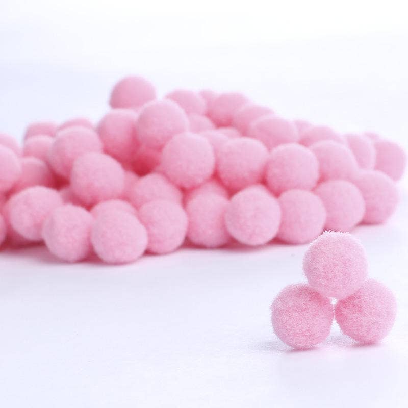 Pack of 100 Small 1/2 inch Pom Poms - Select Color