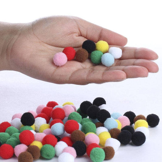Pack of 100 Small 1/2 inch Pom Poms - Select Color